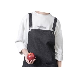Design denim apron pure cotton fashion household work clothes trendy men and women painting coffee milk tea haircut kitchen customization   SKAP113 Design denim apron pure cotton fashion household work clothes trendy men and women painting coffee milk tea haircut kitchen customization   SKAP113